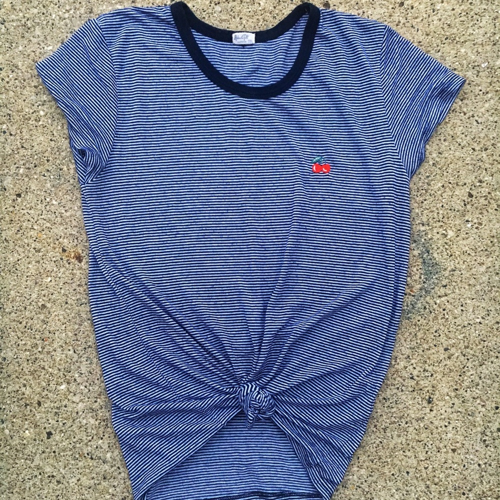 Stripped T-Shirt w/ Cherry